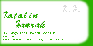 katalin hamrak business card